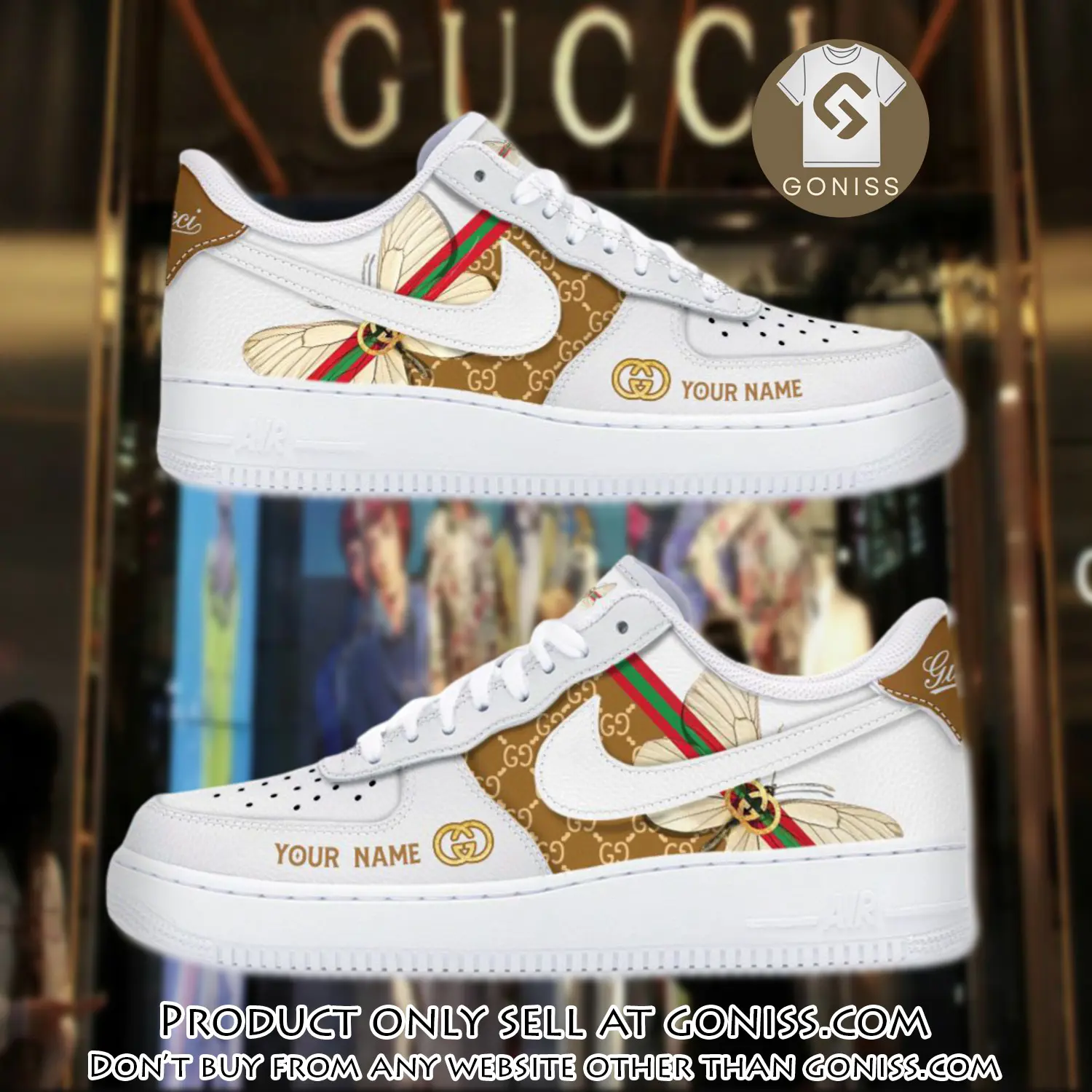 Personalized gucci luxury air force 1 sneakers limited af1 shoes oaf1013 gn5023286